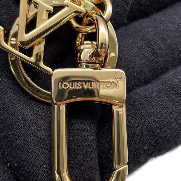 LOUIS VUITTON LV × TM Keychain Super Flat Metal/CowhideLeather Multicolor M - Picture 7 of 11